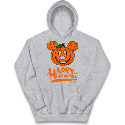 Mickey Mouse Pumpkin Happy Halloween Kids Hoodie