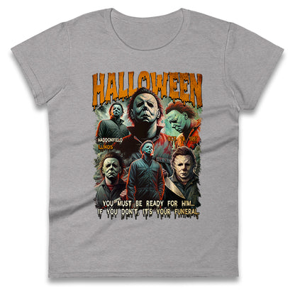 Michael Myers Scary Halloween Bootleg Womens T Shirt