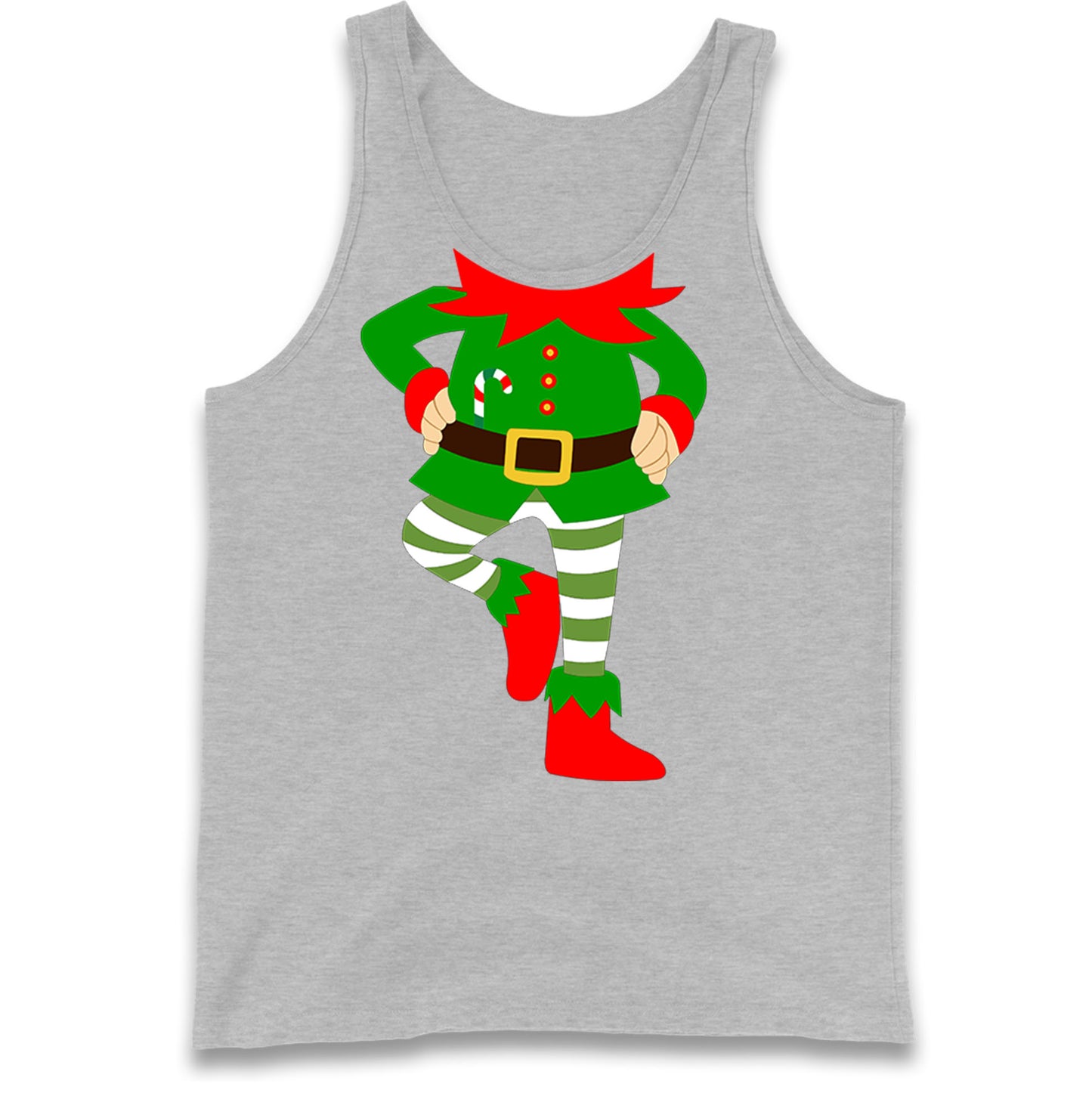 Personalise Christmas Party Wear Elf Tank Top