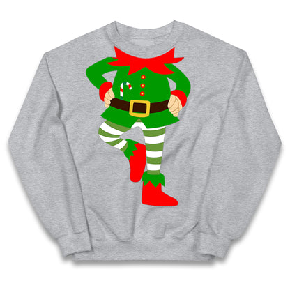 Personalise Christmas Party Wear Elf Kids Jumper