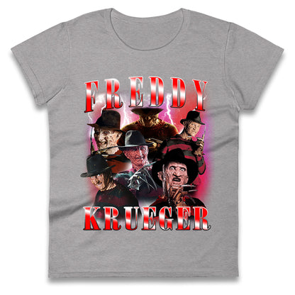 Freddy Krueger Scary Halloween Bootleg Womens t shirt