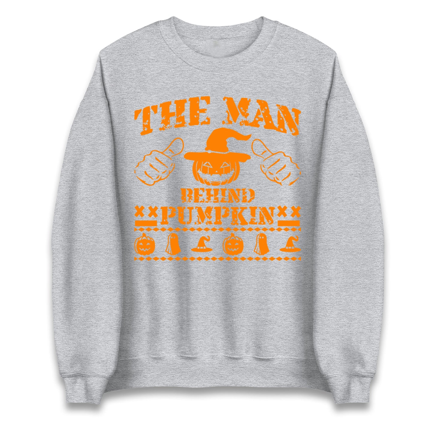 The Man Behind Pumpkin Halloween Unisex Sweatshirt