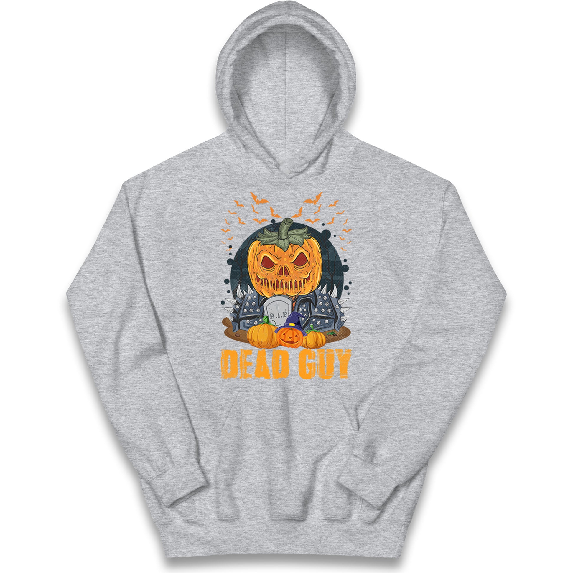 Scary Pumpkin Dead Guy Halloween Hoodie

