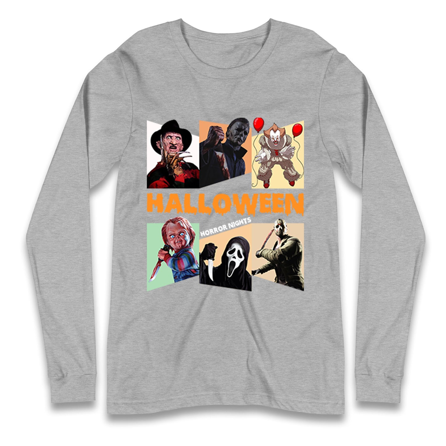 Horror Characters Halloween Horror Nights Long Sleeve T Shirt