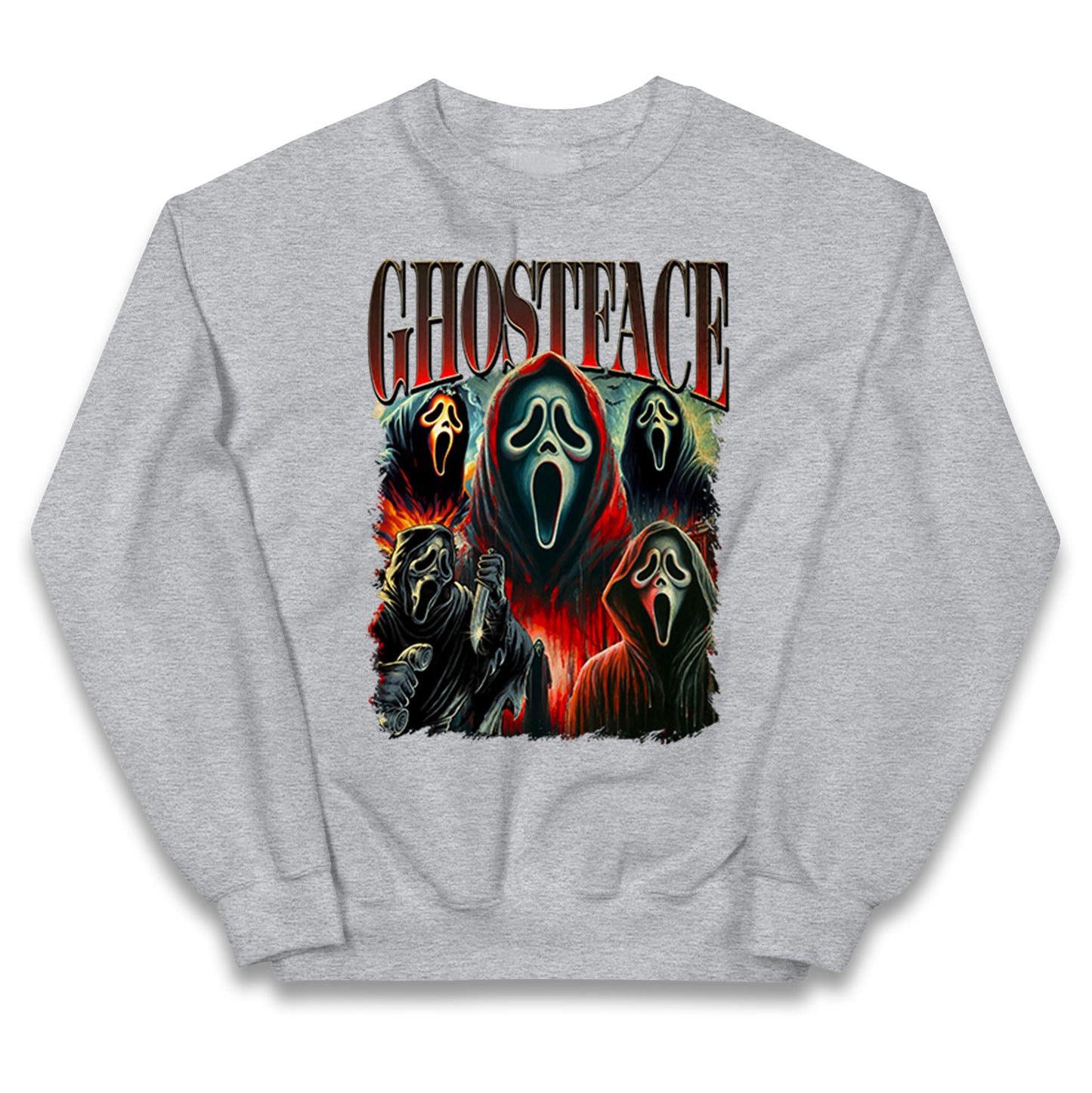 Ghost Face Halloween Bootleg Kids Jumper