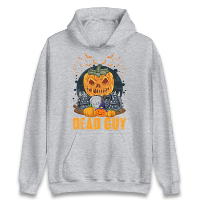 Scary Pumpkin Dead Guy Halloween Hoodie
