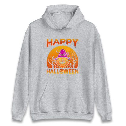 Happy Halloween Pumpkin Witch Hoodie
