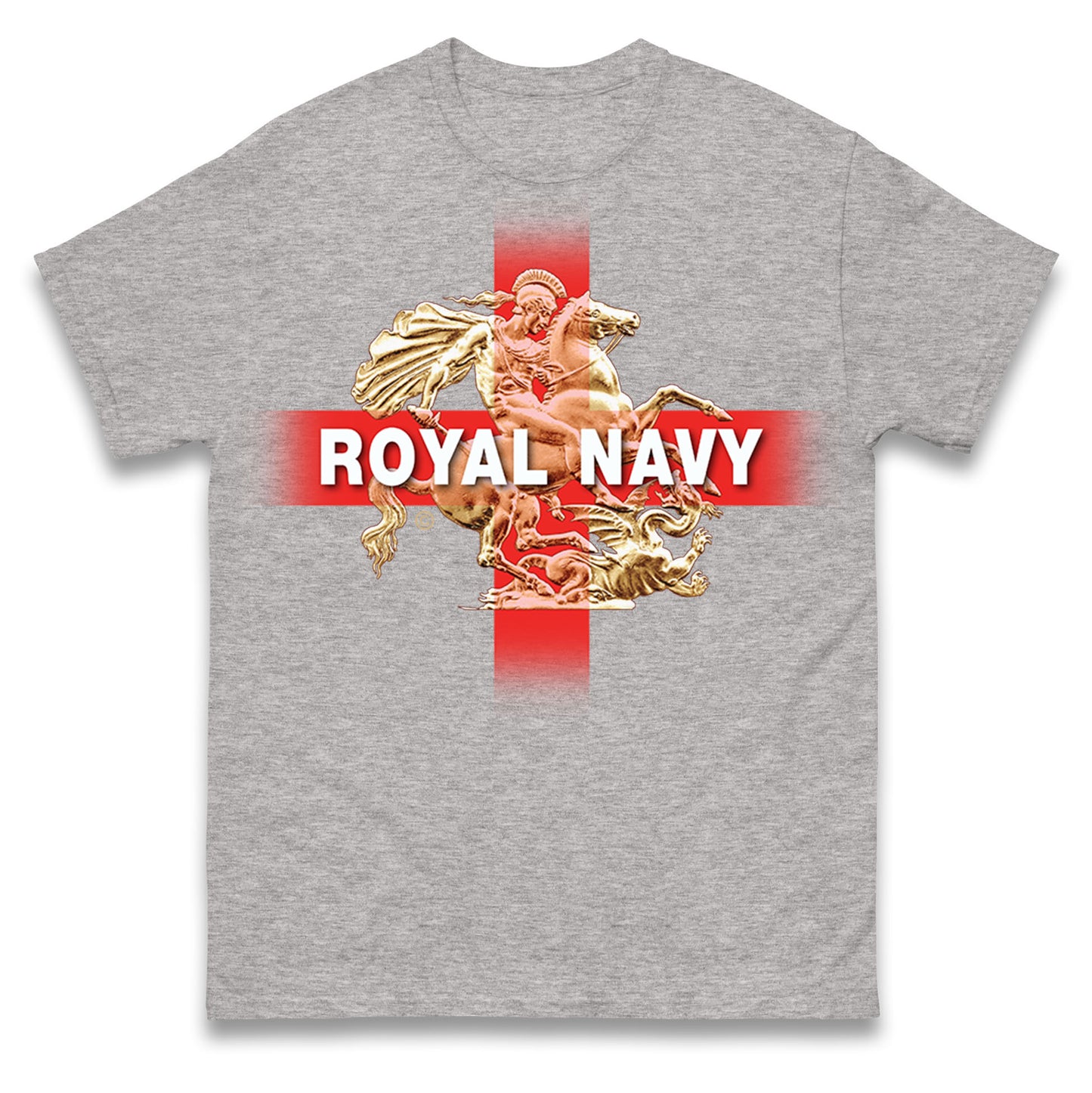 Royal Navy St George and The Dragon Mens Tee Top