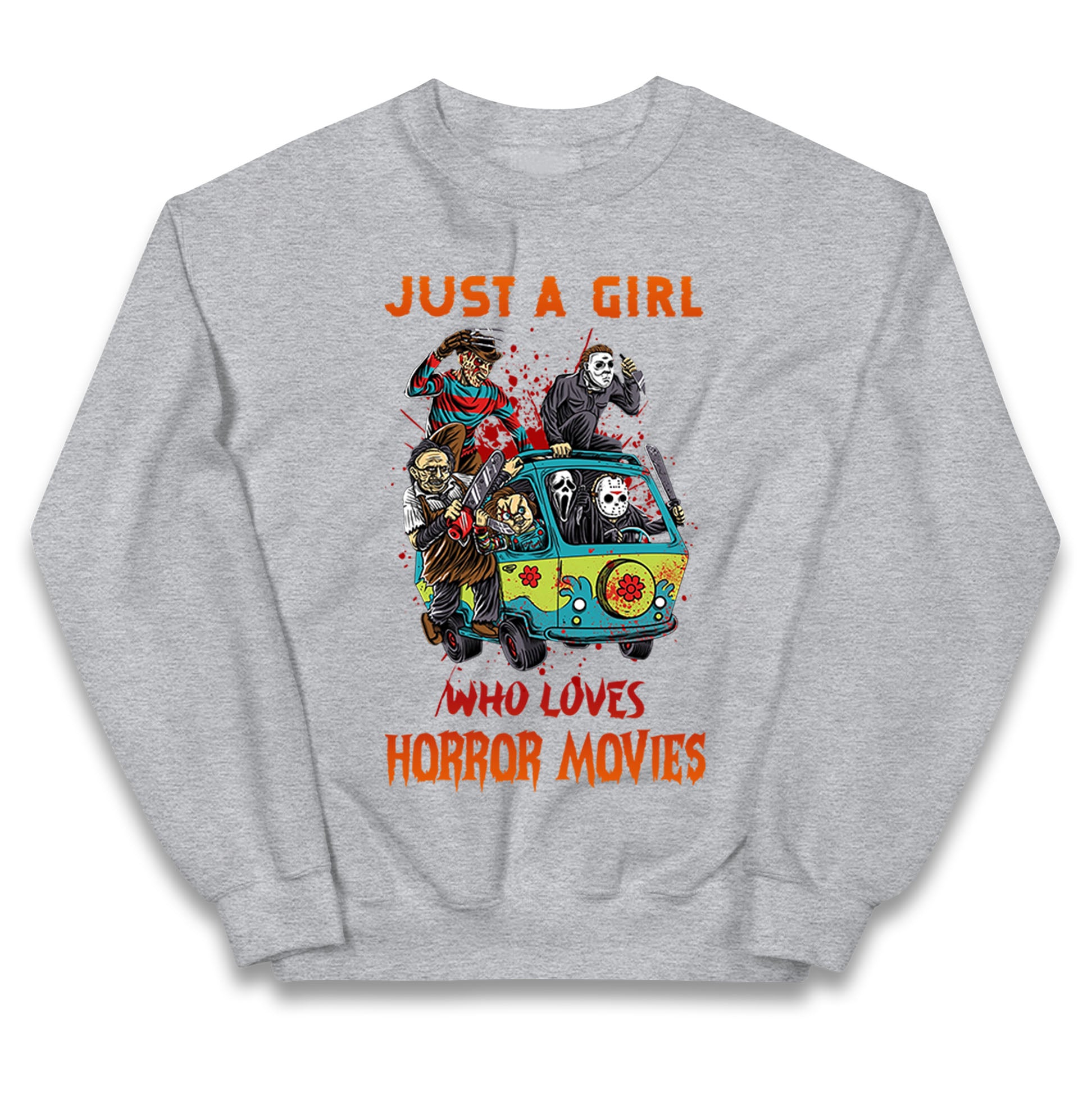 Just A Girl Who Loves Horror Movies Halloween Jumper
