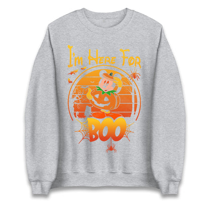 Mickey Mouse Im Here For Boo Halloween Sweatshirt
