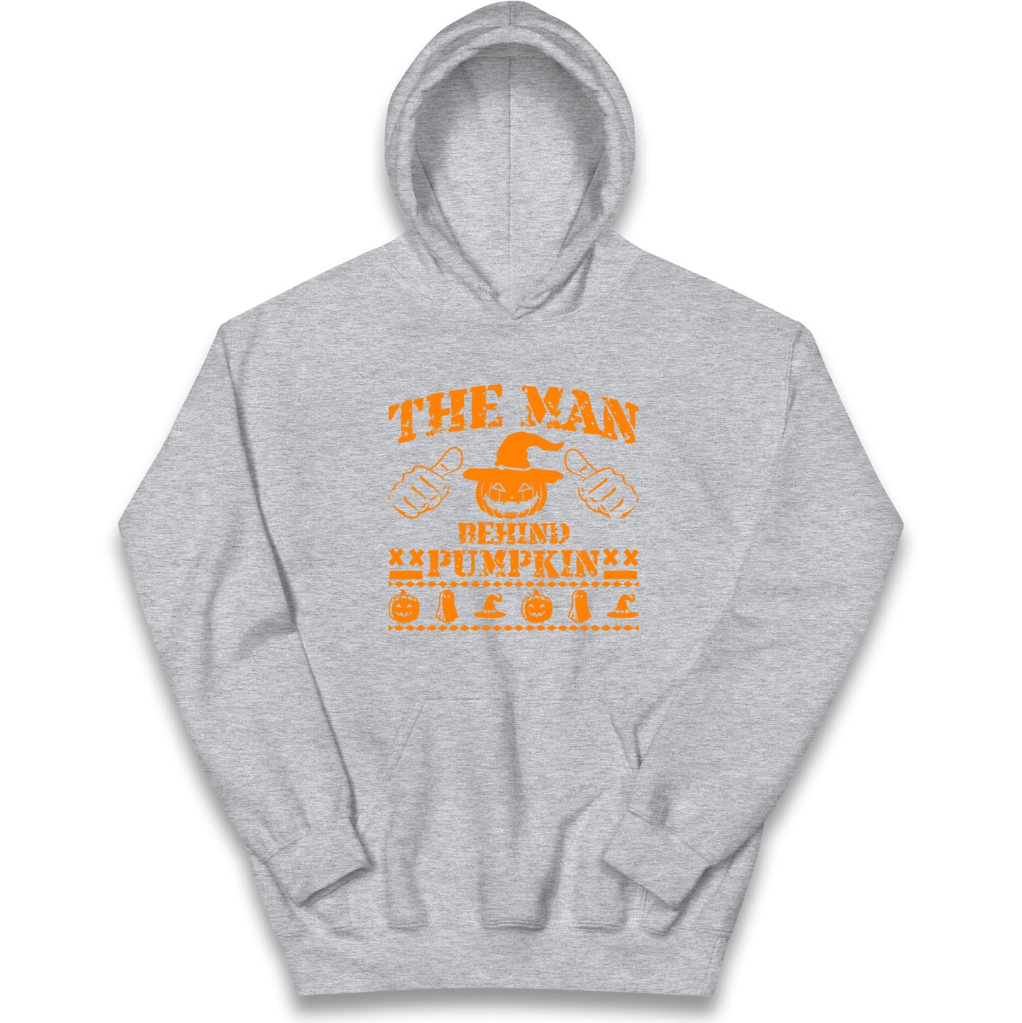 The Man Behind Pumpkin Halloween Kids Hoodie