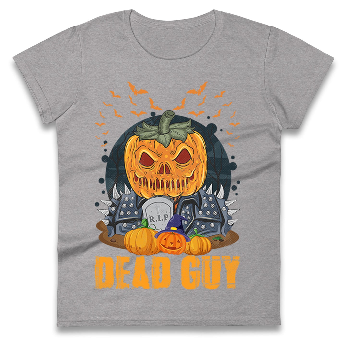 Scary Pumpkin Dead Guy Halloween t shirt
