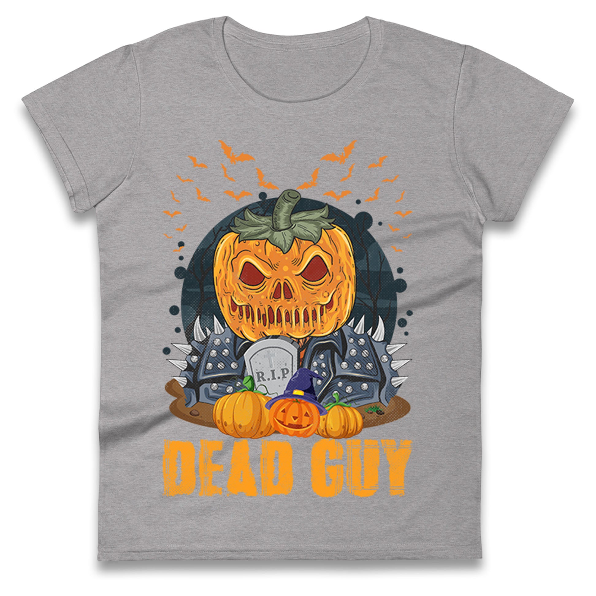 Scary Pumpkin Dead Guy Halloween t shirt
