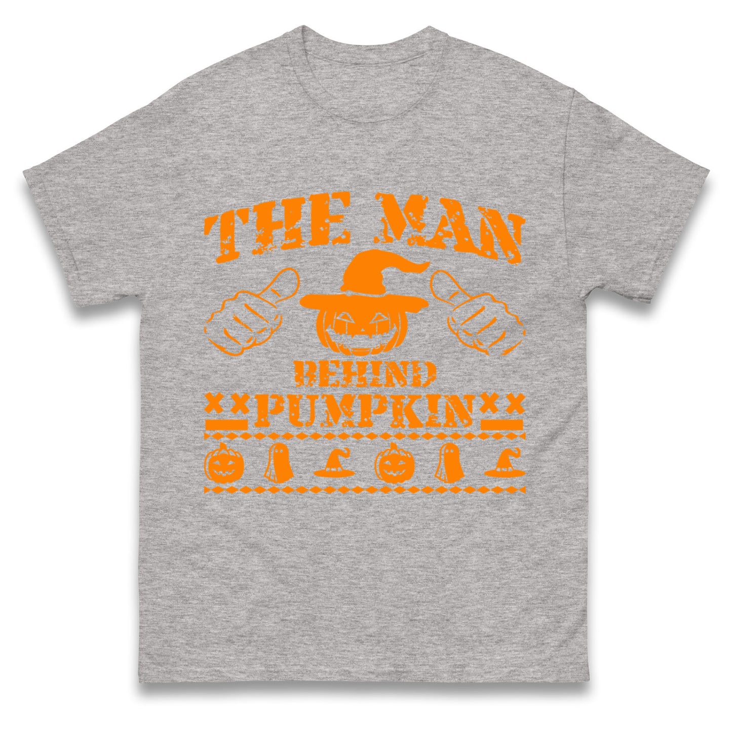 The Man Behind Pumpkin Halloween t shirt