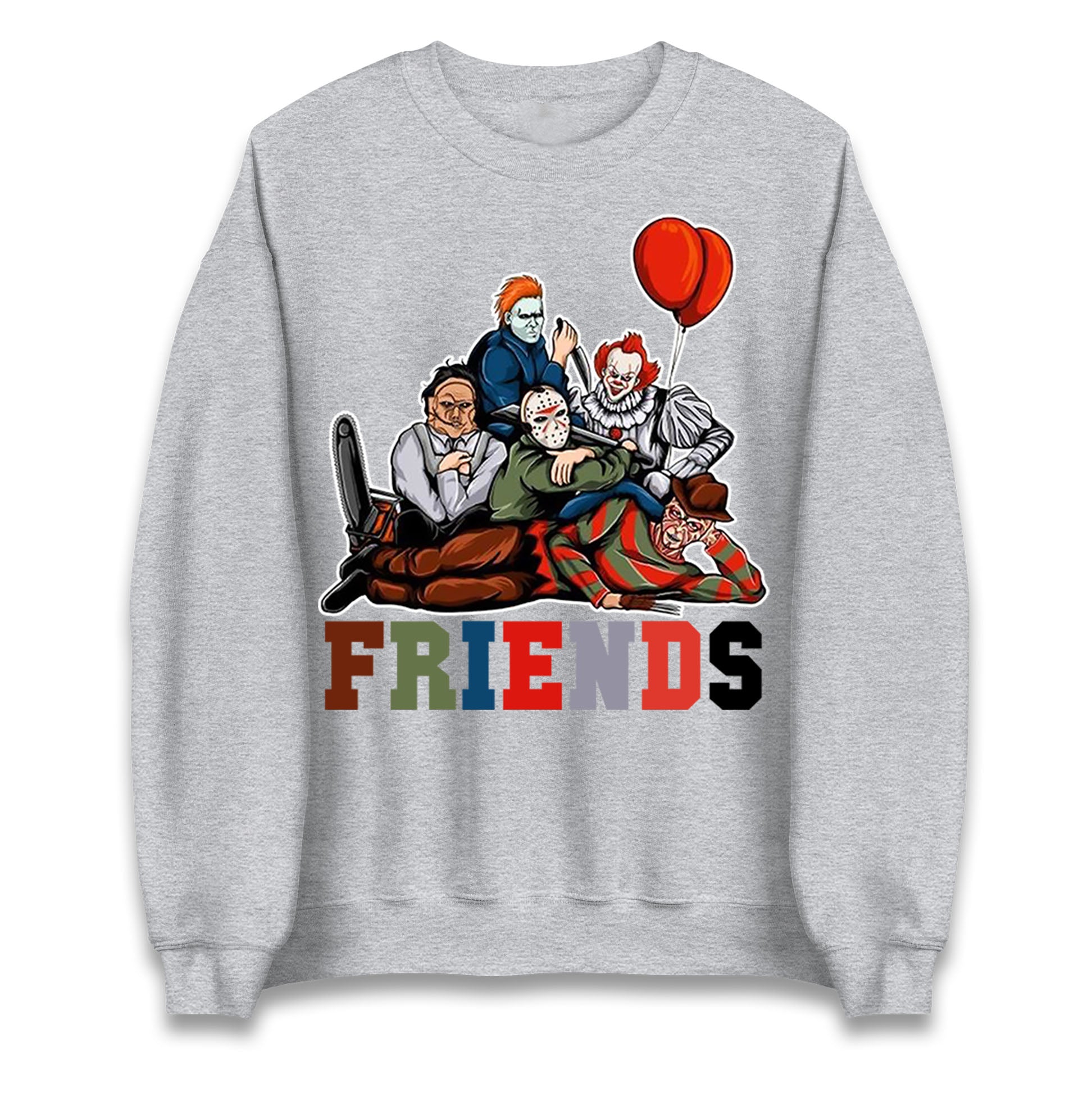 Horror Vintage Characters Friends Halloween Sweatshirt
