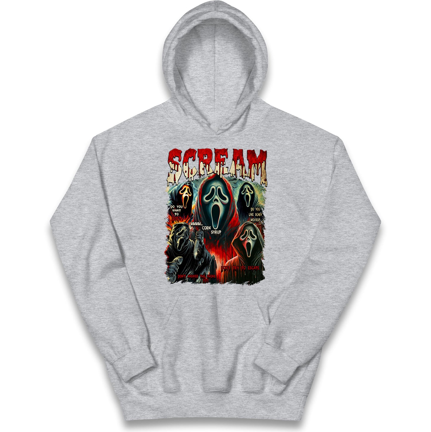 Ghost Face Scream Halloween Bootleg kids Hoodie