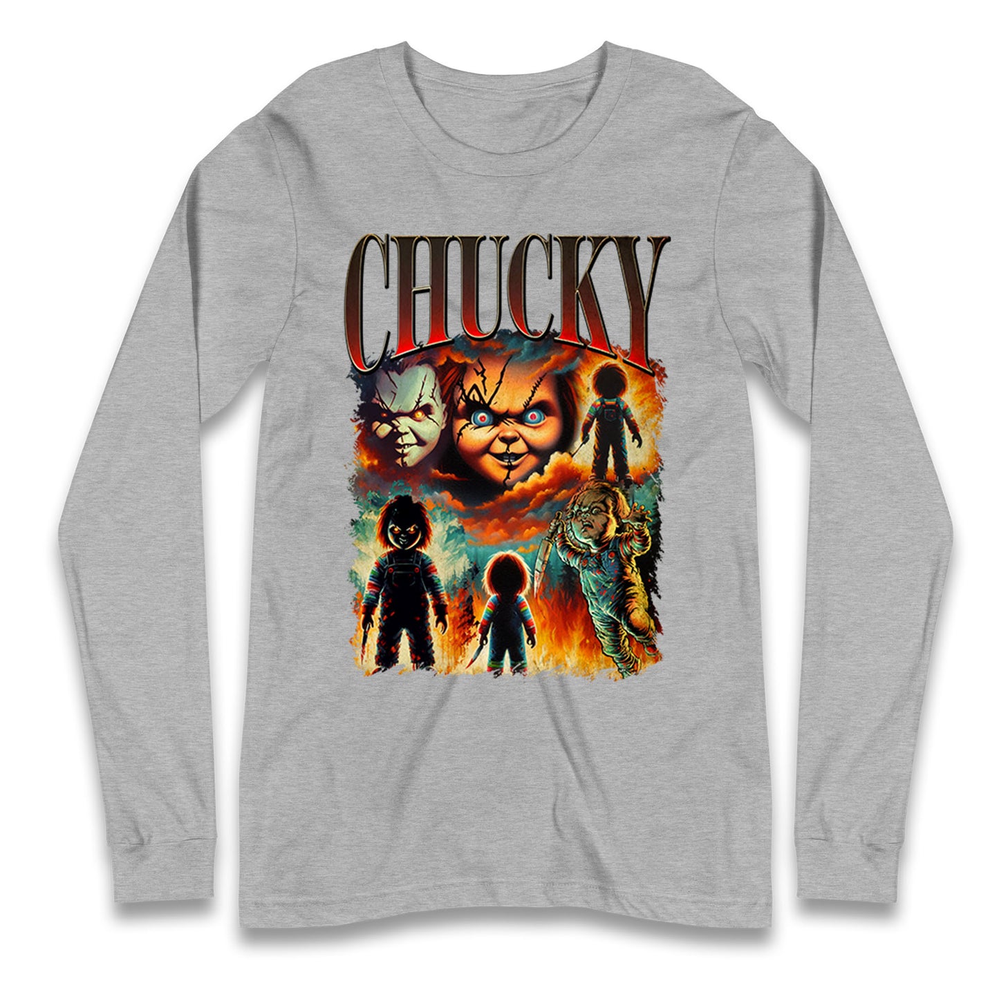Chucky Doll Halloween Bootleg Long Sleeve T Shirt