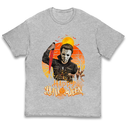 Michael Myers Happy Halloween Kids T Shirt
