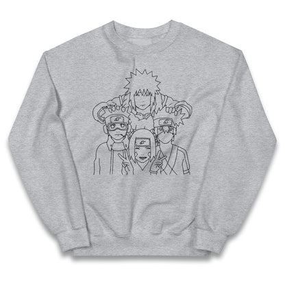 Naruto Shippuden jumper Minato Namikaze Kakashi Hatake Obito Uchiha Rin Nohara Top