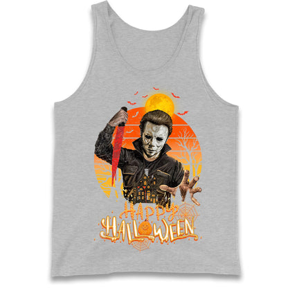 Michael Myers Happy Halloween Tank Top