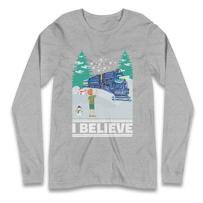 I Beleive Polar Express Christmas Long Sleeve T Shirt