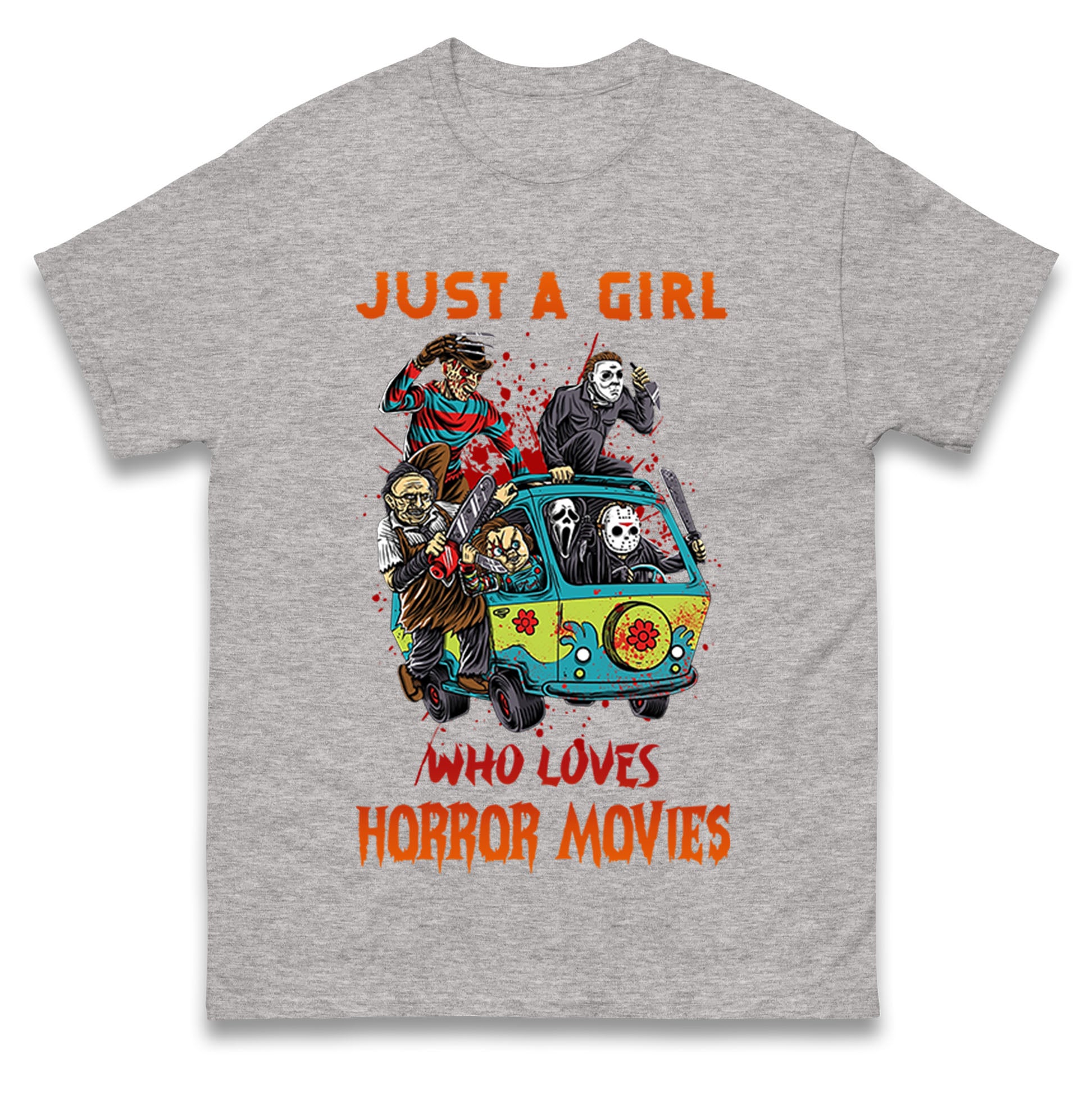 Just A Girl Who Loves Horror Movies  t shirts
