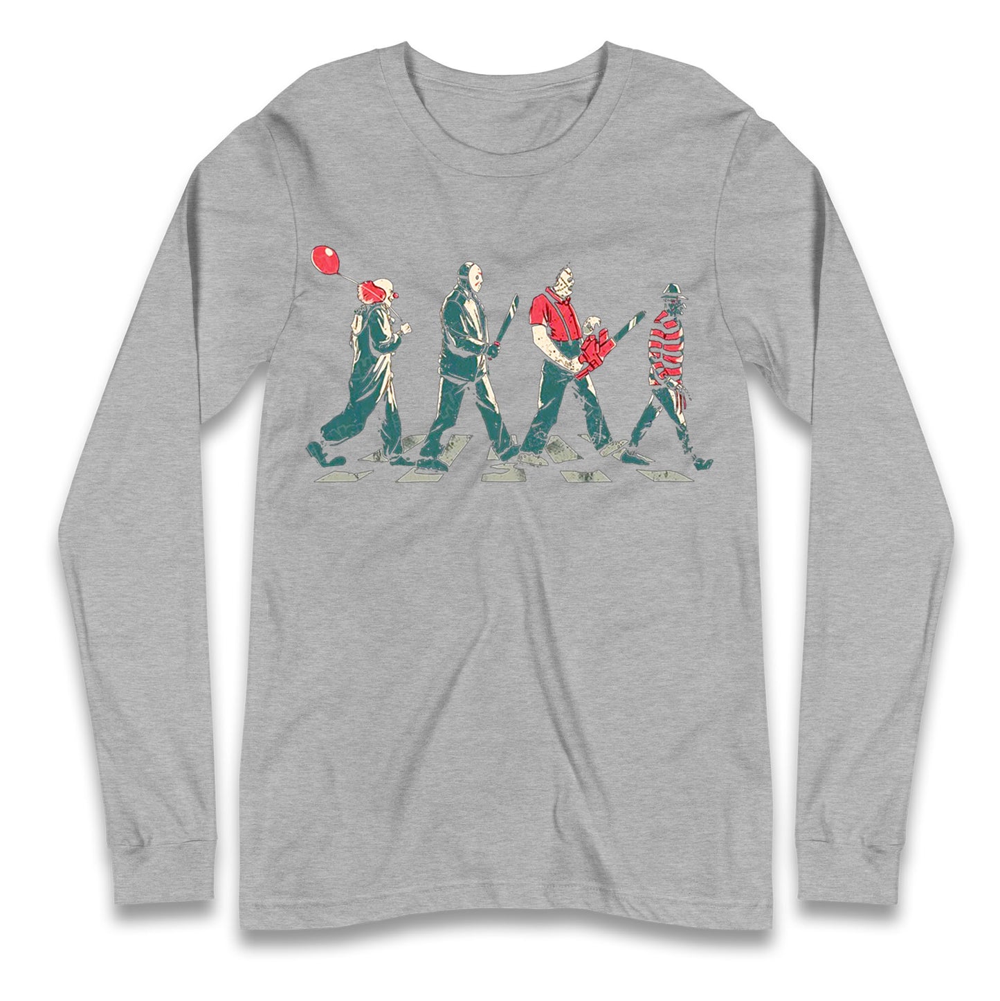 Horror Characters Friends Spoof Halloween Long Sleeve T Shirt