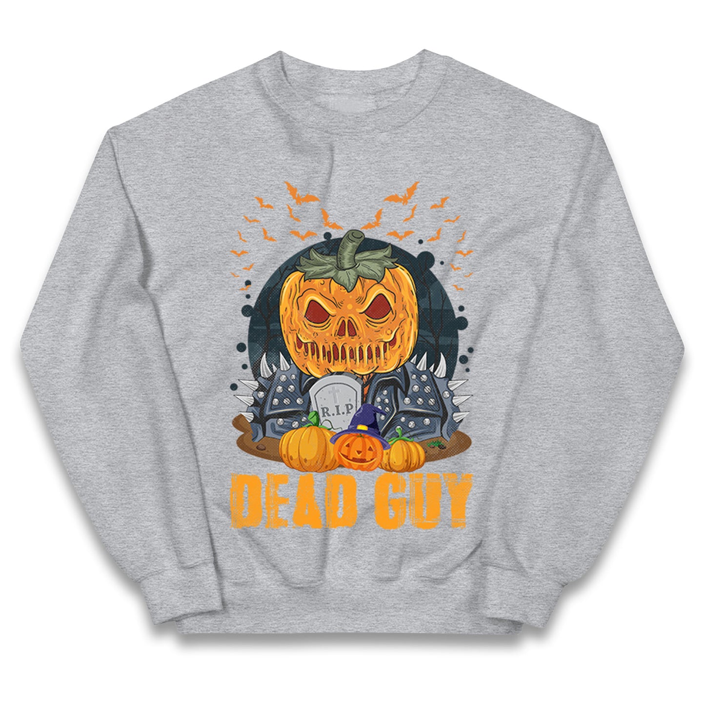 Scary Pumpkin Dead Guy Halloween Jumper
