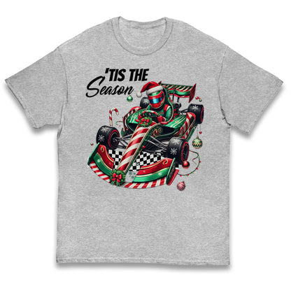 F1 Karting Tis The Season Christmas Kids T Shirt