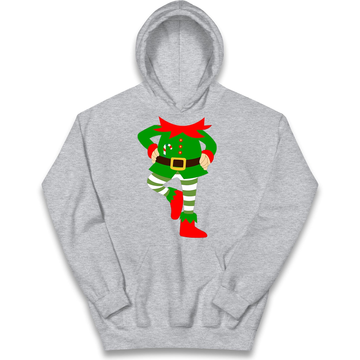 Personalise Christmas Party Wear Elf Kids Hoodie