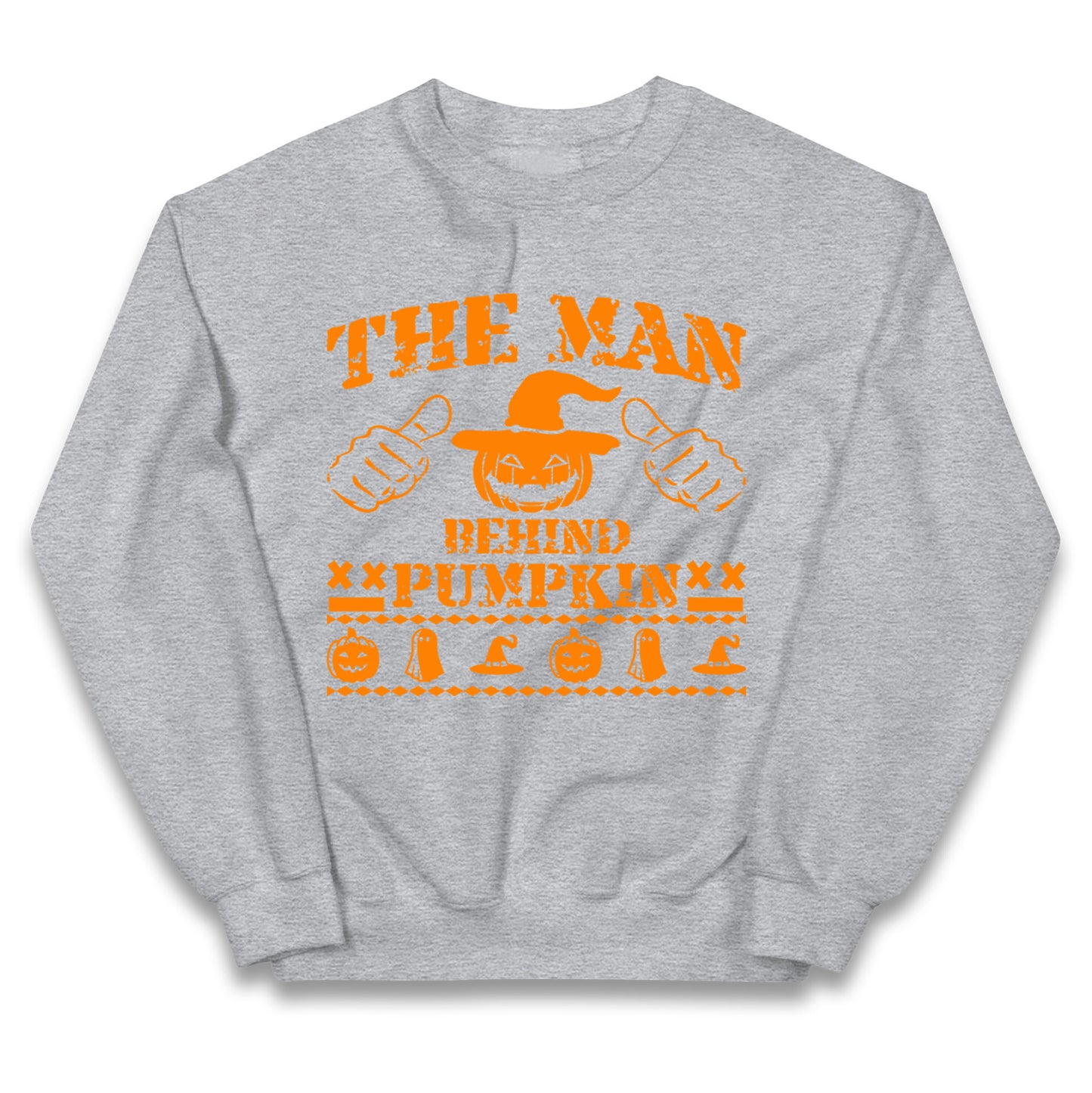 The Man Behind Pumpkin Halloween Kids Jumper