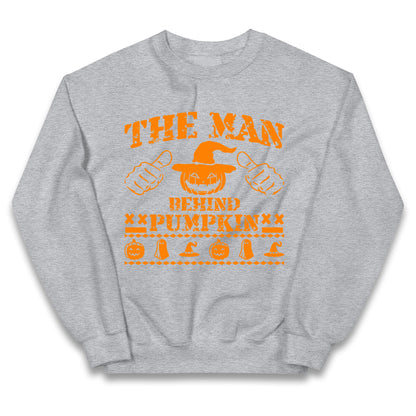 The Man Behind Pumpkin Halloween Kids Jumper