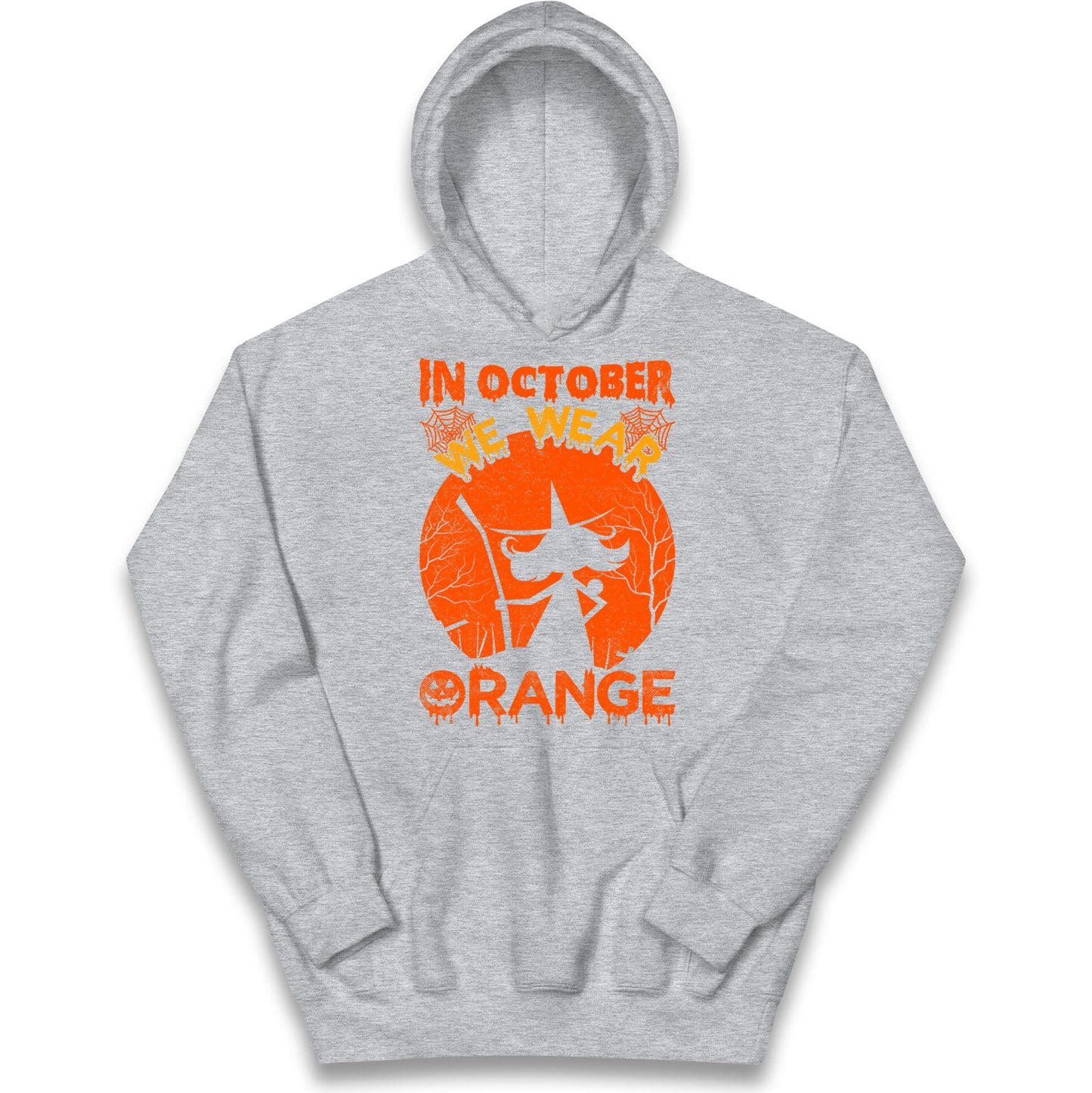 In October We Wear Orange Halloween Hoodie
