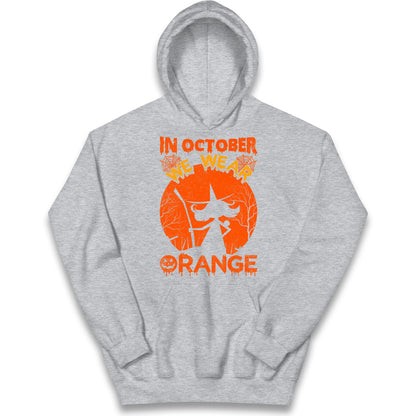In October We Wear Orange Halloween Hoodie
