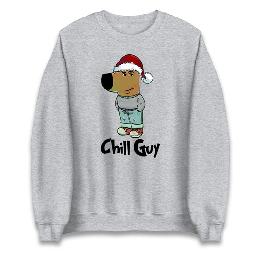 chill guy christmas sweatshirt