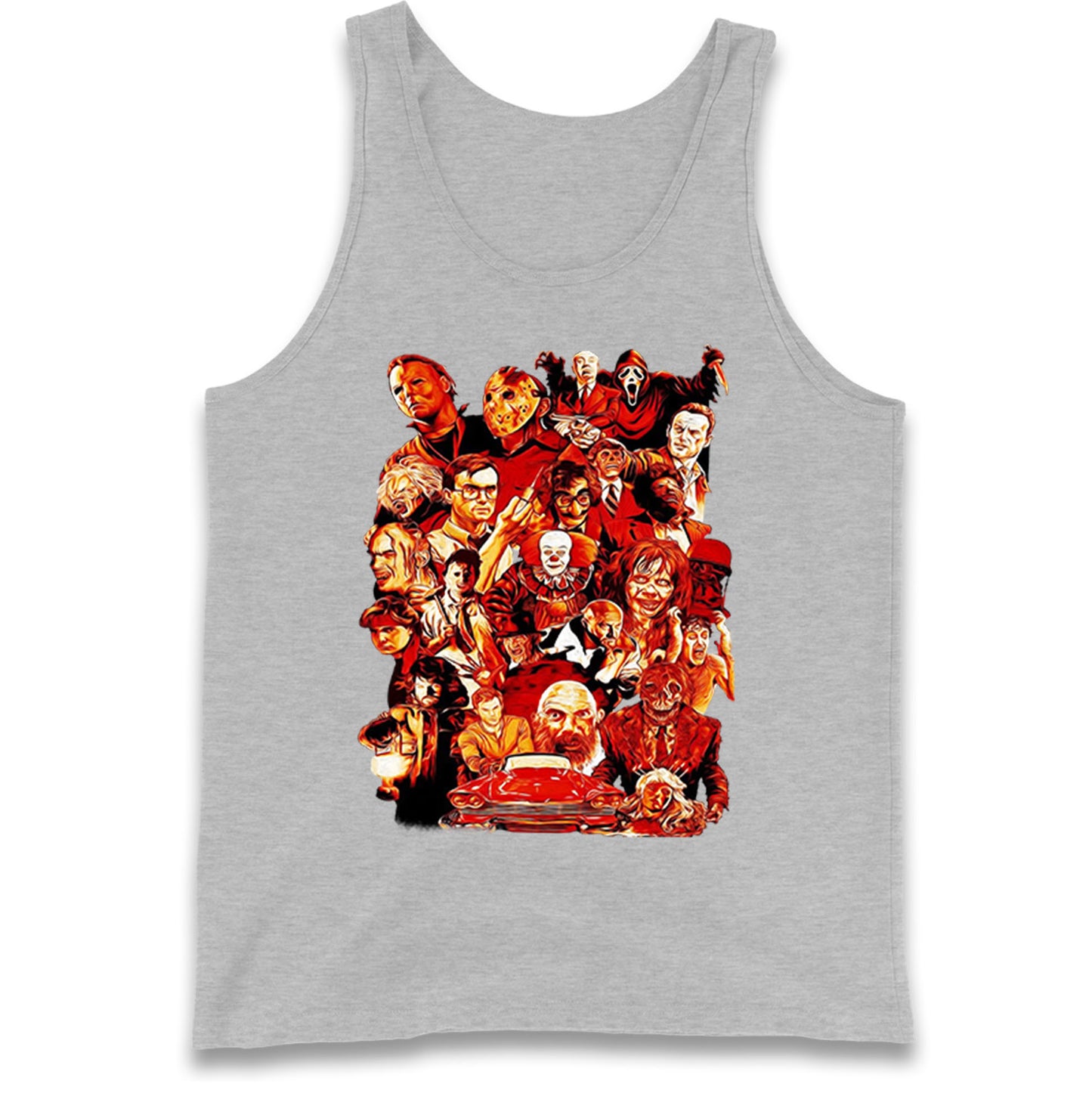 Horror Characters Halloween Tank Top