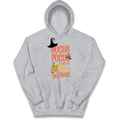 Hocus Pocus I Need Beer To Focus Halloween Hoodie
