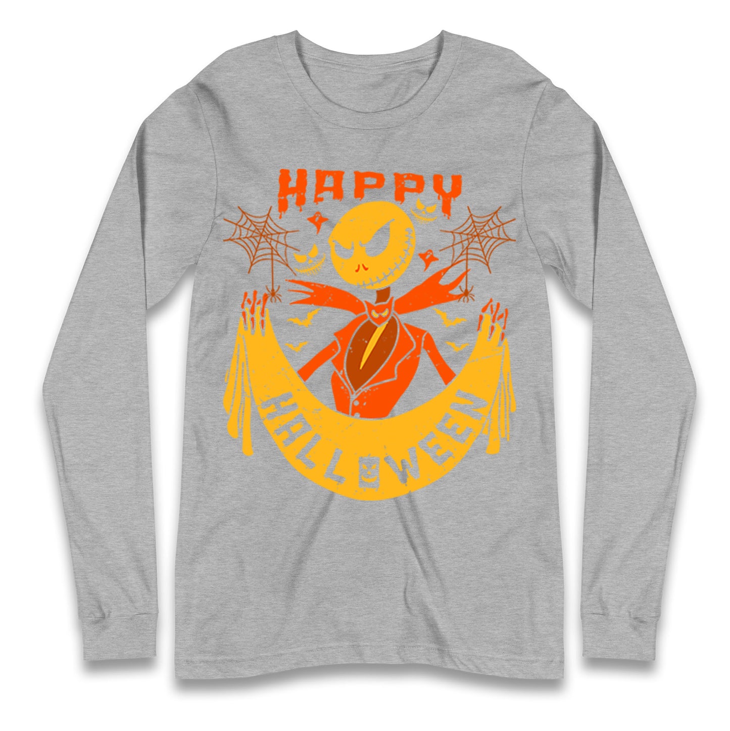 Jack Skellington Happy Halloween Long Sleeve T Shirt
