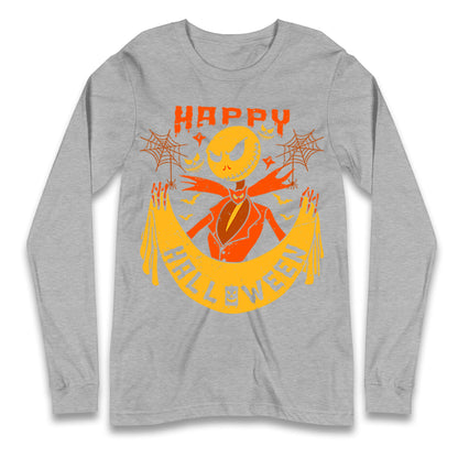 Jack Skellington Happy Halloween Long Sleeve T Shirt