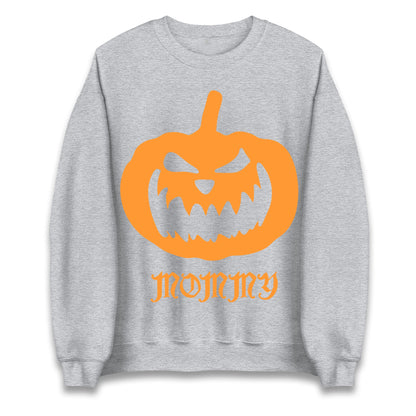 Scary Pumpkin Mommy Halloween Sweatshirt
