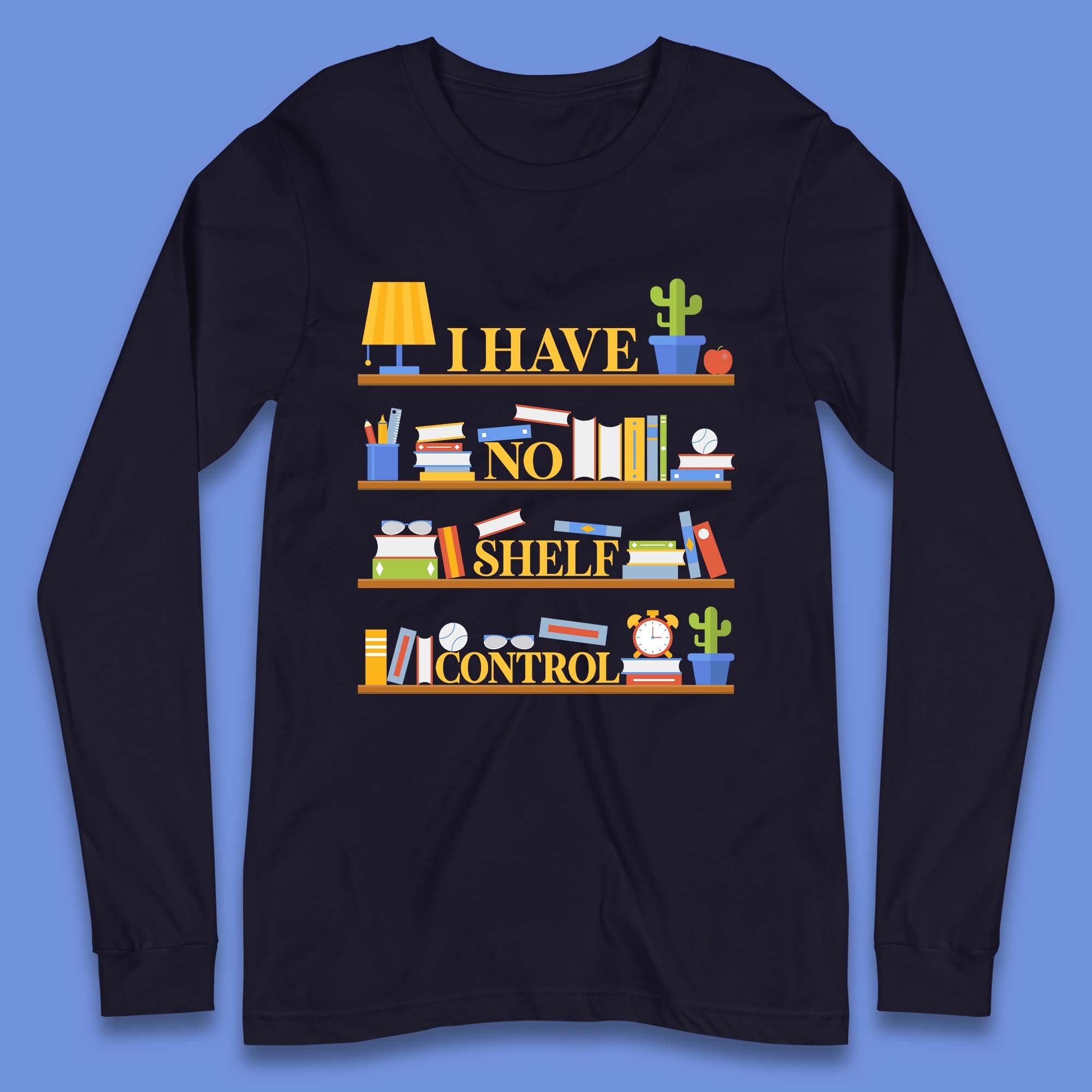 Books Shelf Long Sleeve T-Shirt