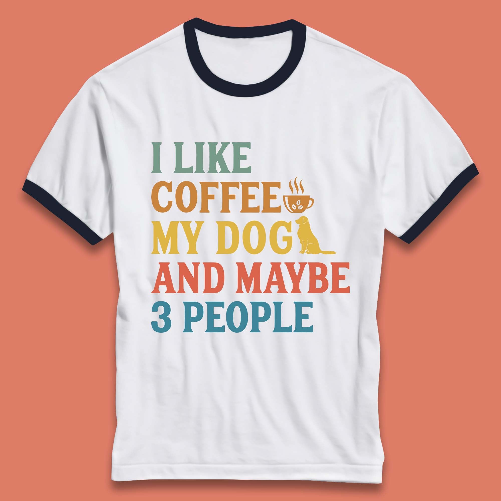 Dog and Coffee Ringer T-Shirt