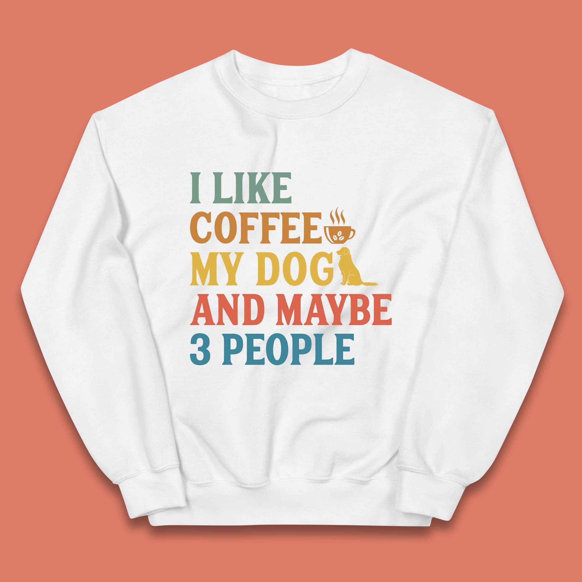 Dog and Coffee Kids Sweatshirt