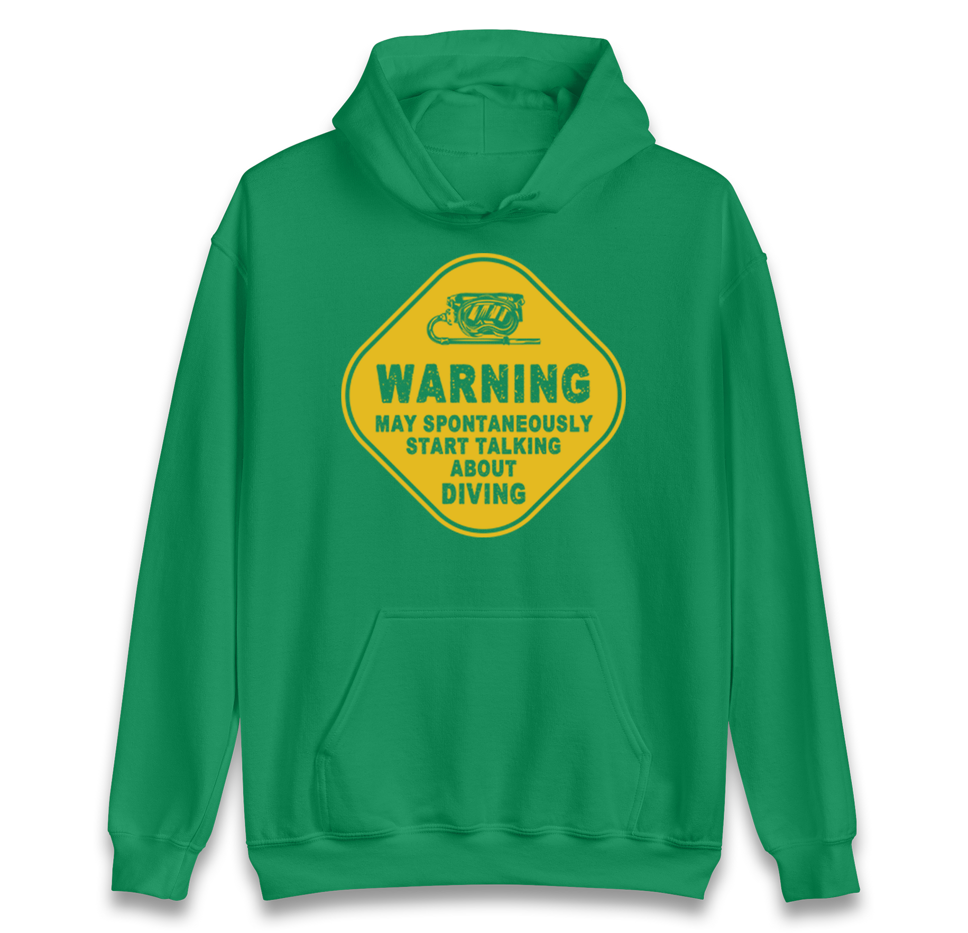 warning diving hoodie