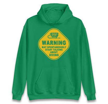 warning diving hoodie