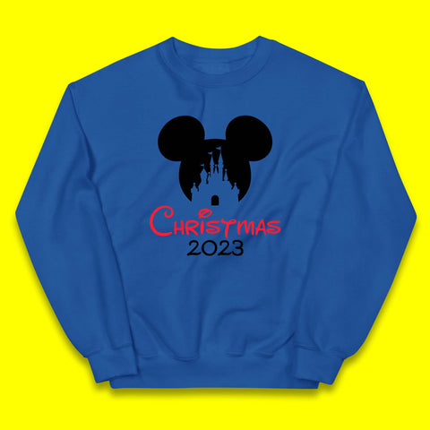 Christmas 2023 Mickey Mouse Minnie Mouse Magic Castle Holiday Xmas Disneyland Trip Kids Jumper