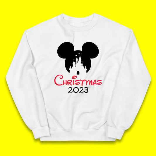 Christmas 2023 Mickey Mouse Minnie Mouse Magic Castle Holiday Xmas Disneyland Trip Kids Jumper