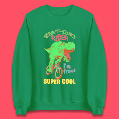 Dinosaur Riding Bicycle Unisex Sweatshirt