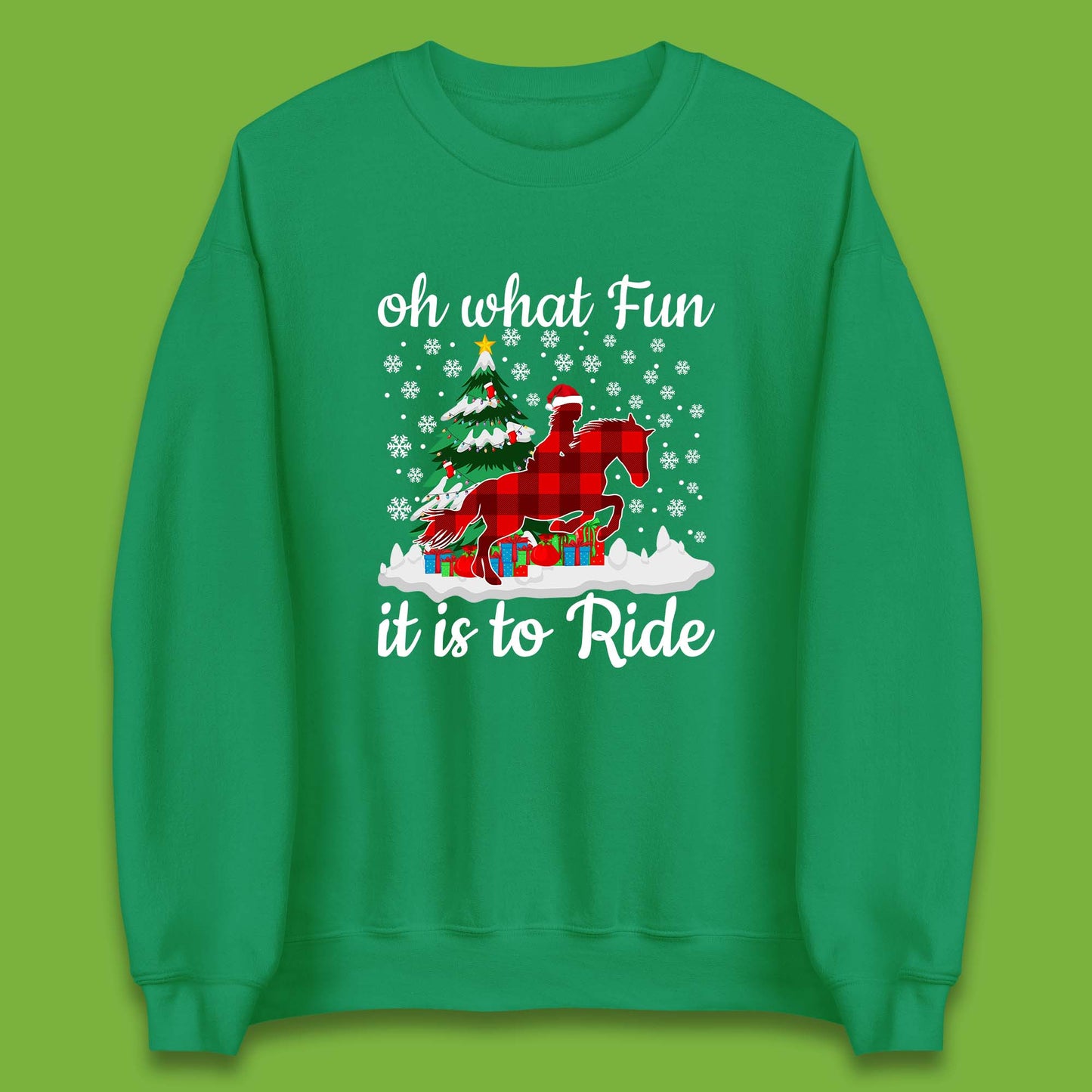 horse riding christmas sweatshirt