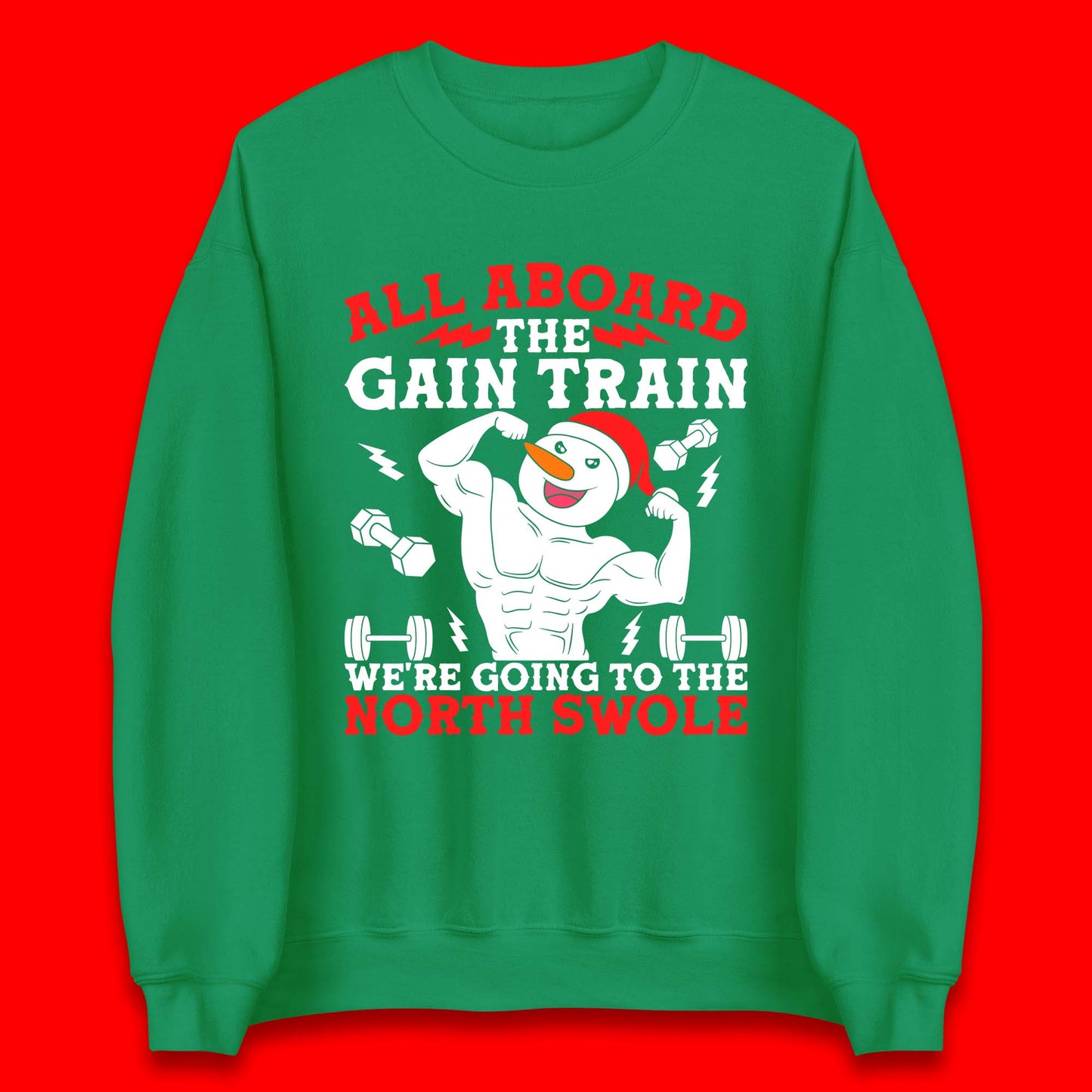 North Swole Snowman Christmas Gym Unisex Sweatshirt